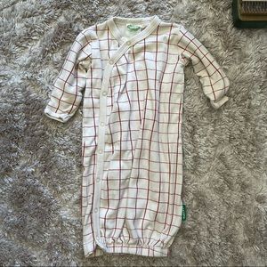 COPY - Parade organics kimono 0 to 3 mo gown sleeper dress baby cream play wind…